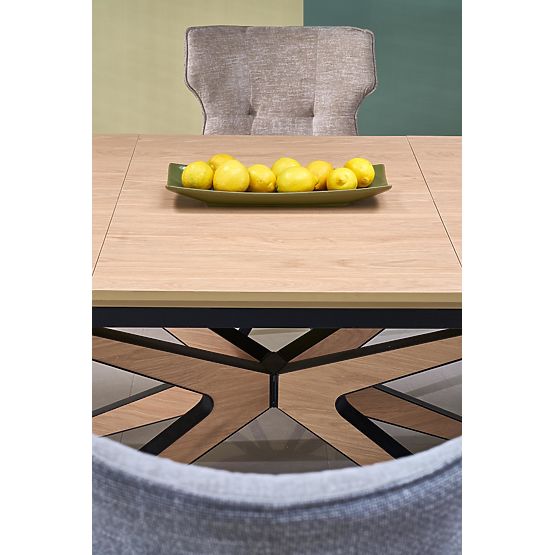 Rozkladací stôl JAMES, prírodný / čierny (2p=1ks)