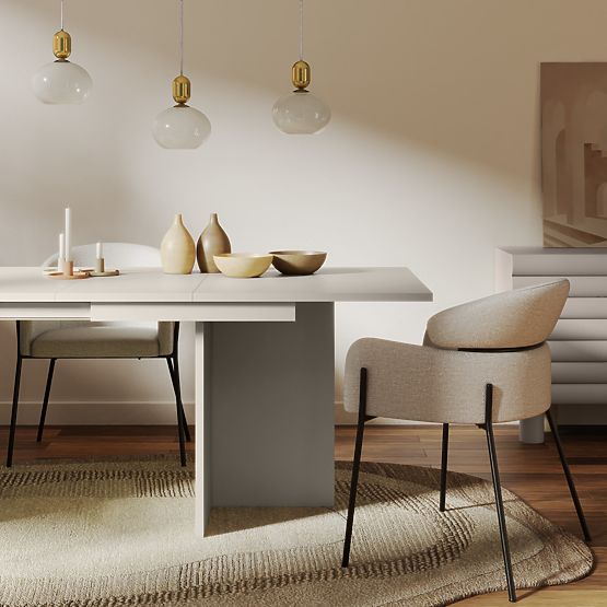 Rozkladací stôl Jose 140-200 cm, obdĺžnikový, kašmírový