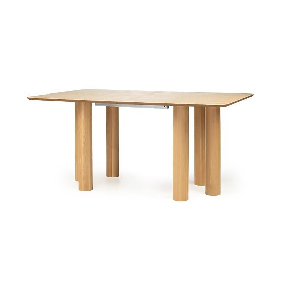 Rozkladací stôl Loa 140-200 cm, dubová dyha, prírodný, bukové drevo, zaoblený