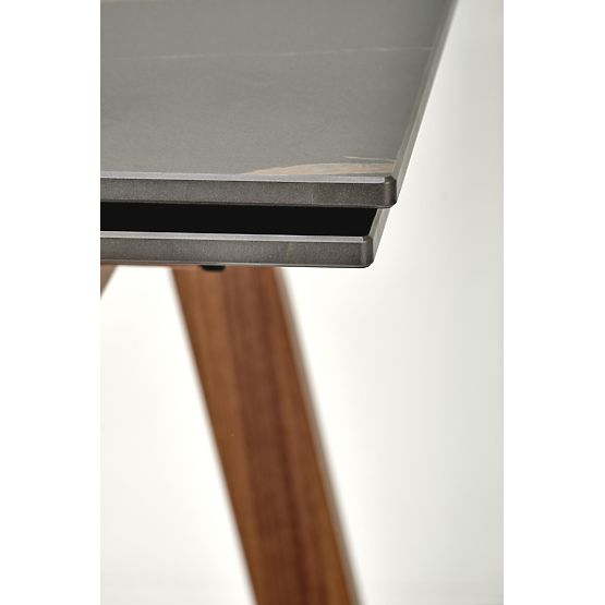 Rozkladací stôl LOZANO, čierny mramor / orech (2p=1ks)