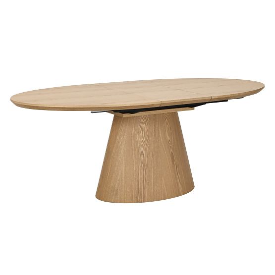 Rozkladací stôl Solan 160-200 cm, oválny, prírodný