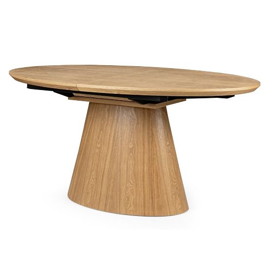 Rozkladací stôl Solan 160-200 cm, oválny, prírodný