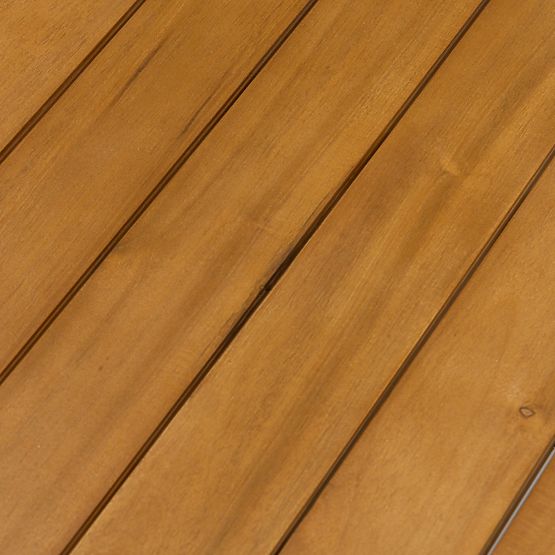 Rozkladací záhradný stôl Porticato 211-300 cm akáciové drevo FSC, teakový vzhľad, svetlo béžový