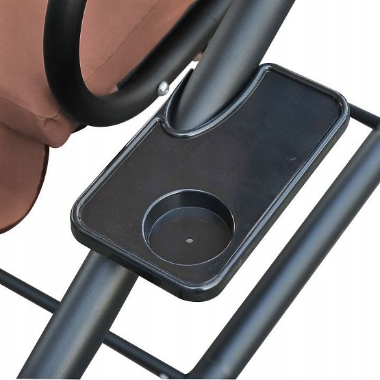 Rozkladacia záhradná hojdačka 2v1 s vankúšmi hnedá