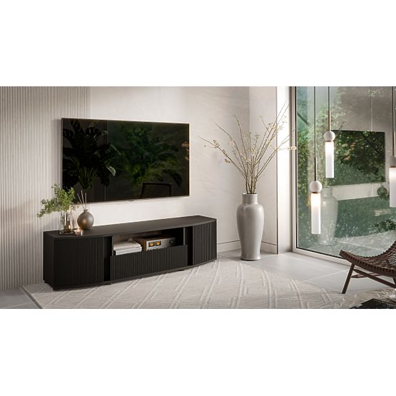 RTV skrinka MICHELLE čierna/dub viking