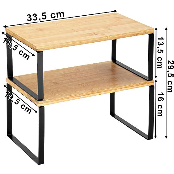 Sada 2 bambusových políc GINGER