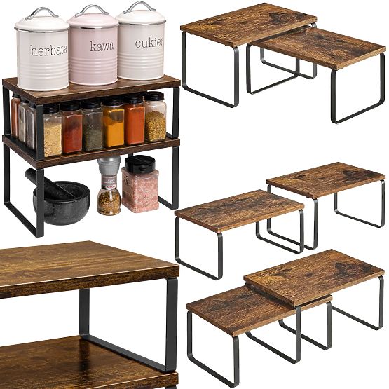 Sada 2 bambusových políc GINGER RUSTIC