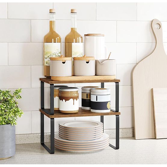 Sada 2 bambusových políc GINGER RUSTIC