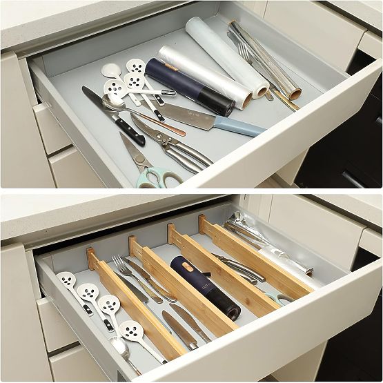 Sada 4 bambusových priečok do zásuvky RITA