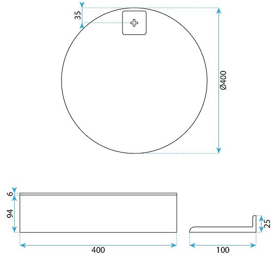 Sada kúpeľňového nábytku s umývadlom Molly 40 cm Sivá