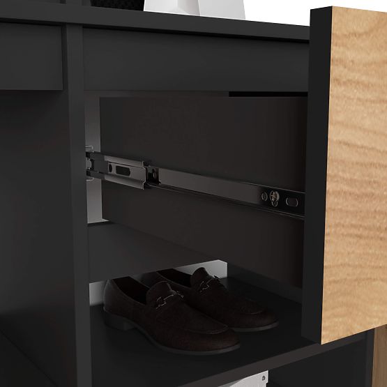 SADA NÁBYTKU DO PREDSIENE ENTRO PK ČIERNA / DUB CRAFT