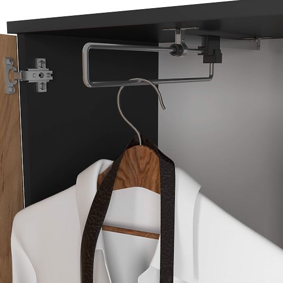 SADA NÁBYTKU DO PREDSIENE ENTRO PK ČIERNA / DUB CRAFT