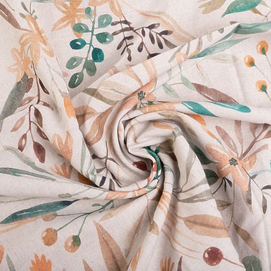 Sada obliečok LINEN- leaves 220x200 + 2x 70x80