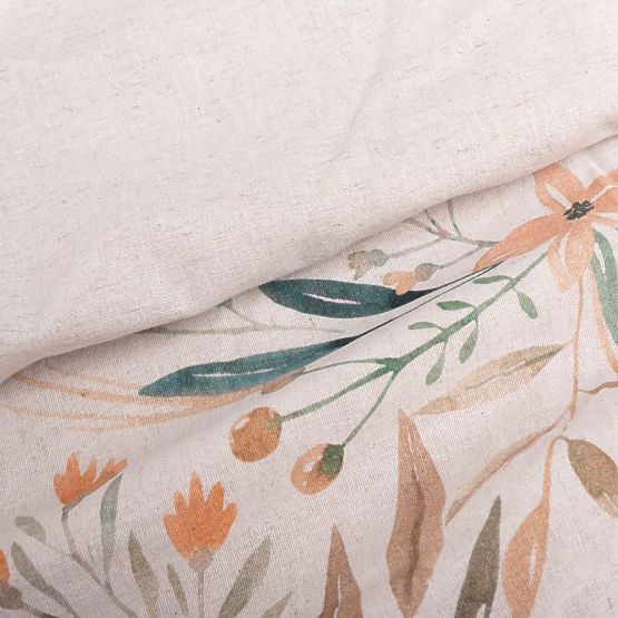 Sada obliečok LINEN- leaves 220x200 + 2x 70x80