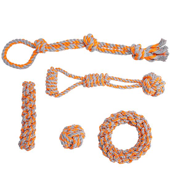 Sada preťahovacích hračiek pre psov SPANKY 5 kusov