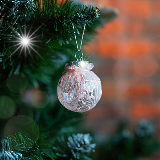 Sada vianočných ozdôb Pink/White 115ks