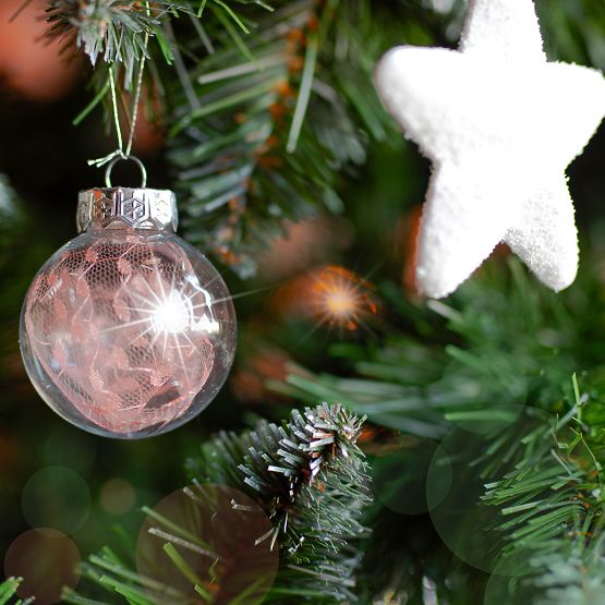 Sada vianočných ozdôb Pink/White 115ks