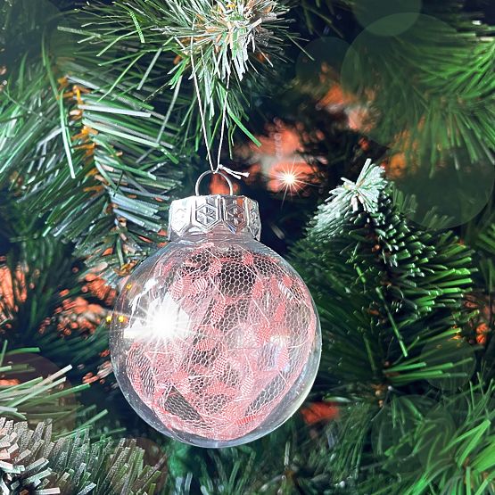 Sada vianočných ozdôb Pink/White 115ks