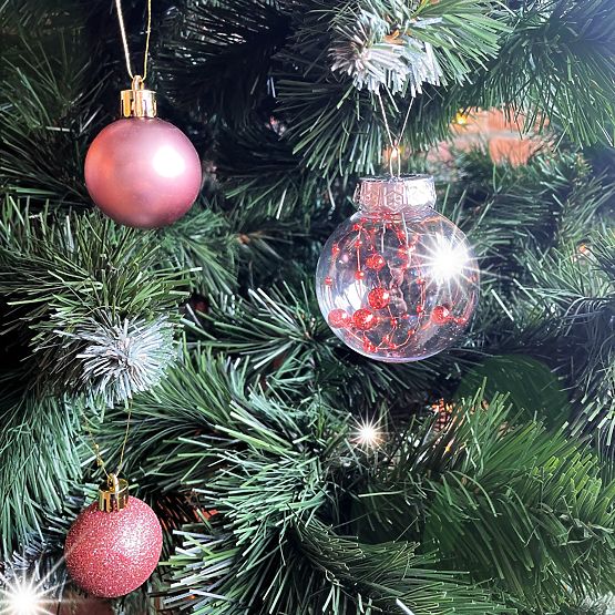 Sada vianočných ozdôb Pink/White 115ks