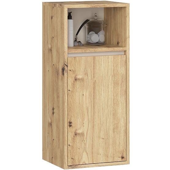 SADA ZÁVESNÉHO KÚPEĽŇOVÉHO NÁBYTKU S OTVORMI VAMI DUB ARTISAN / KAŠMÍR
