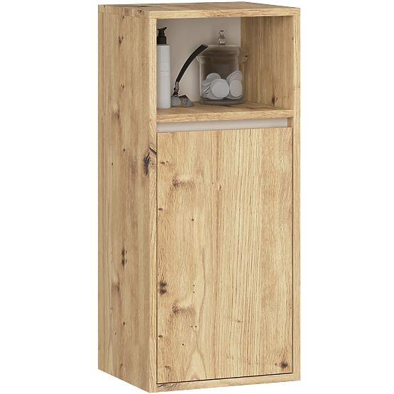 SADA ZÁVESNÉHO KÚPEĽŇOVÉHO NÁBYTKU S OTVORMI VAMI DUB ARTISAN / KAŠMÍR