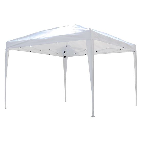 Samorozkladací záhradný pavilón obchodný automatický biely strieška 3x3m