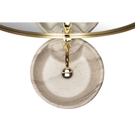 Samostatne stojace keramické umývadlo Blanka Natural Matt Mramor