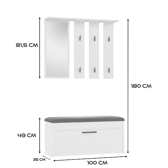 Šatní skriňa Parma PARMA BIELA