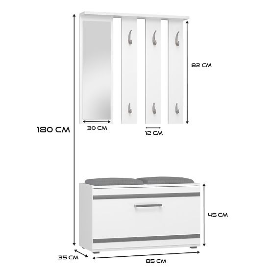 Šatníková skriňa Opal OPAL BIELA