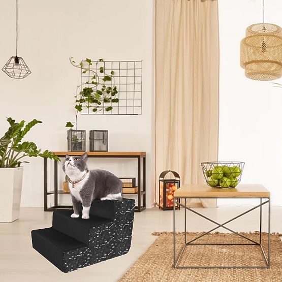 SCHODÍKY PRE ZVIERATÁ 342533A BLACK/PRINT