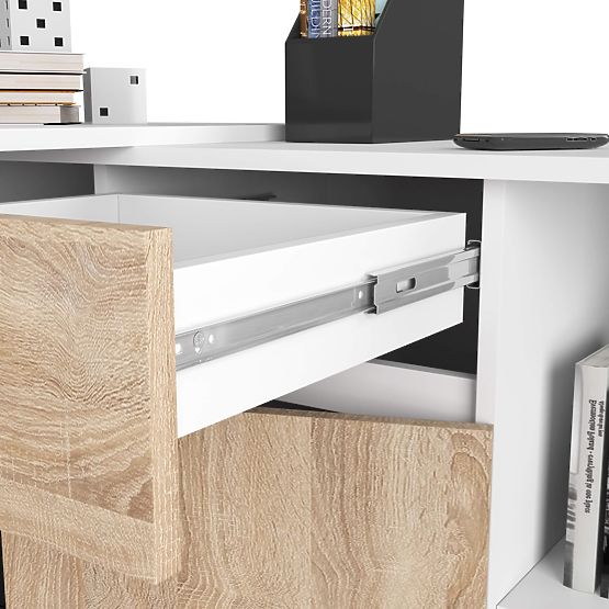 SESTAVA CLP B-17 KOMODA + PÍSACÍ STÔL PK BIELA / SONOMA