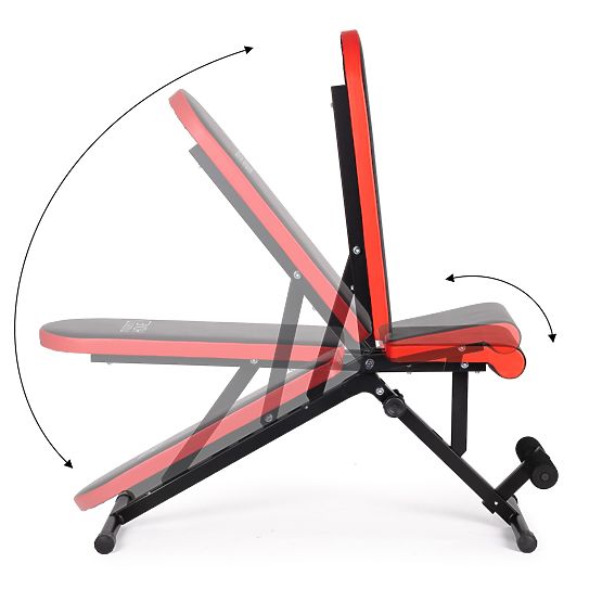 Šikmá posilňovacia lavica s nastaviteľnou opierkou