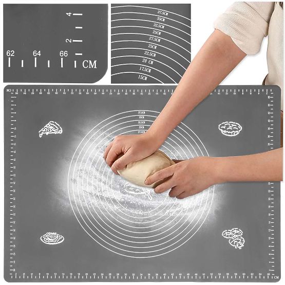 Silikónová pracovná doska SELMA grafitová 70x50 cm