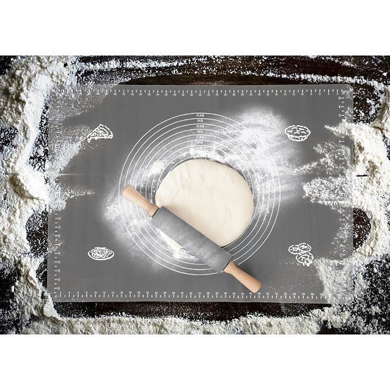 Silikónová pracovná doska SELMA grafitová 70x50 cm