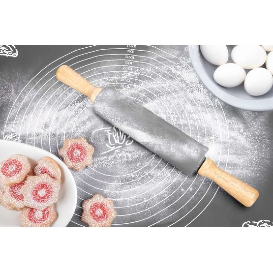 Silikónová pracovná doska SELMA grafitová 70x50 cm