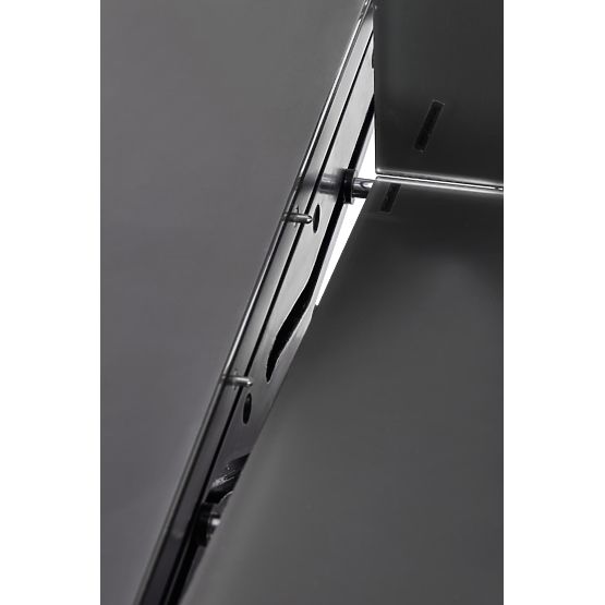 SILVESTRO rozkladací stôl doska - tmavo sivá, noha - čierna