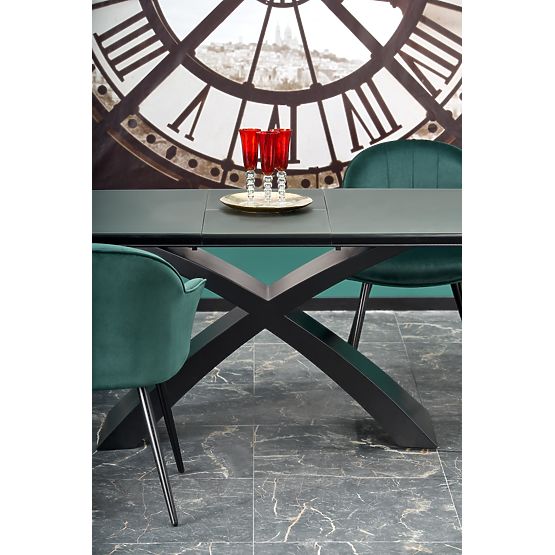 SILVESTRO rozkladací stôl doska - tmavo sivá, noha - čierna (2p=1ks)