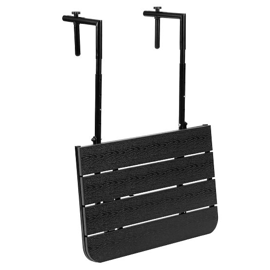 Skladací balkónový stolík ARETTO čierny