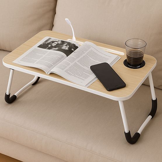 Skladací podstavec pod notebook 60x40 cm s lampičkou a ventilátorom ModernHome