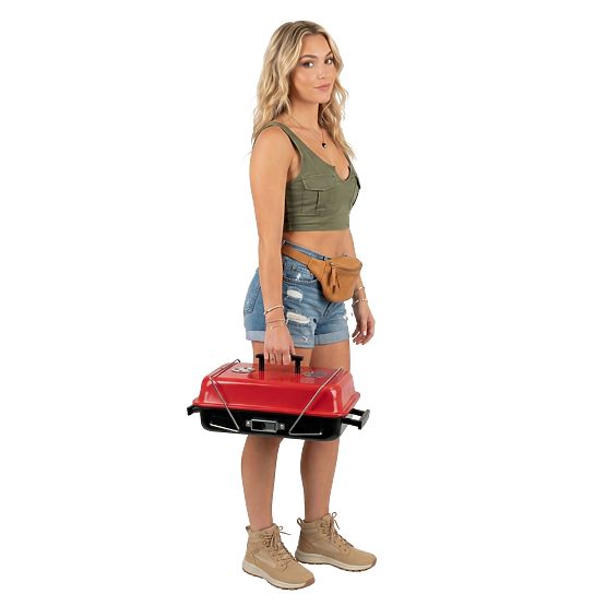 Skladací prenosný uhlíkový gril CAMPAL s poklopom