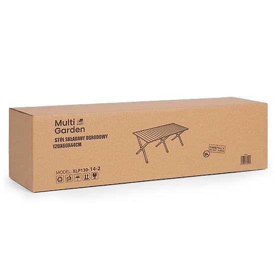 Skladací turistický stôl 120x60 cm kempingový s taškou MultiGarden