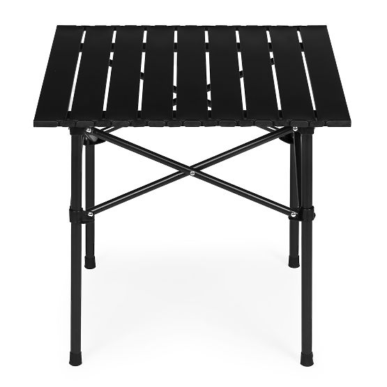 Skladací turistický stôl 53x55 cm kempingový s taškou čierny MultiGarden