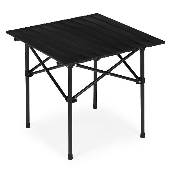 Skladací turistický stôl 53x55 cm kempingový s taškou čierny MultiGarden
