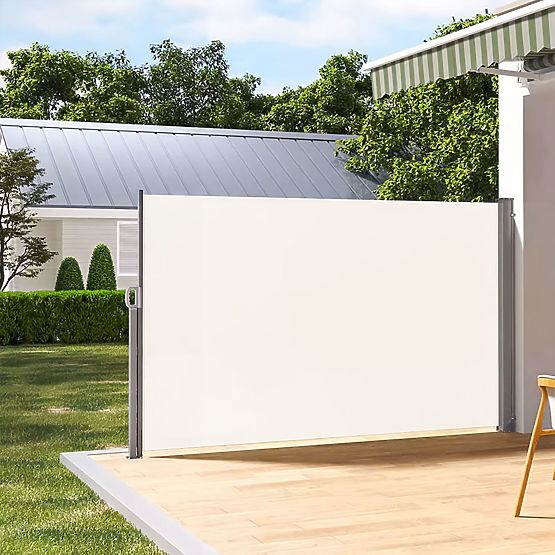 Skladacia markíza 300x180 cm bočná roleta paraván do záhrady na terasu béžová