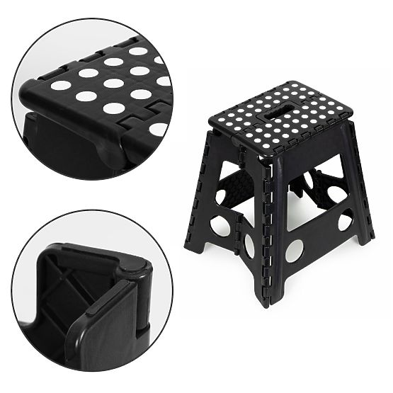 Skladacia stolička 1 stupňová taburet z plastu 39 cm