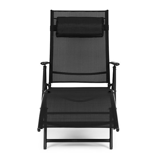 Skladacie plážové záhradné ležadlo s nastaviteľným operadlom, oceľová konštrukcia ModernHome