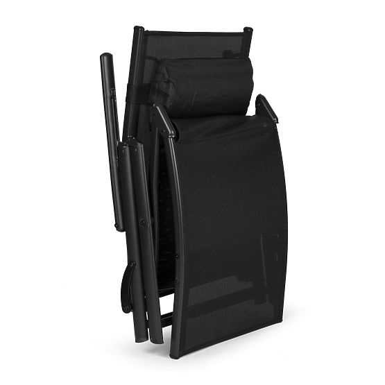 Skladacie plážové záhradné ležadlo s nastaviteľným operadlom, oceľová konštrukcia ModernHome