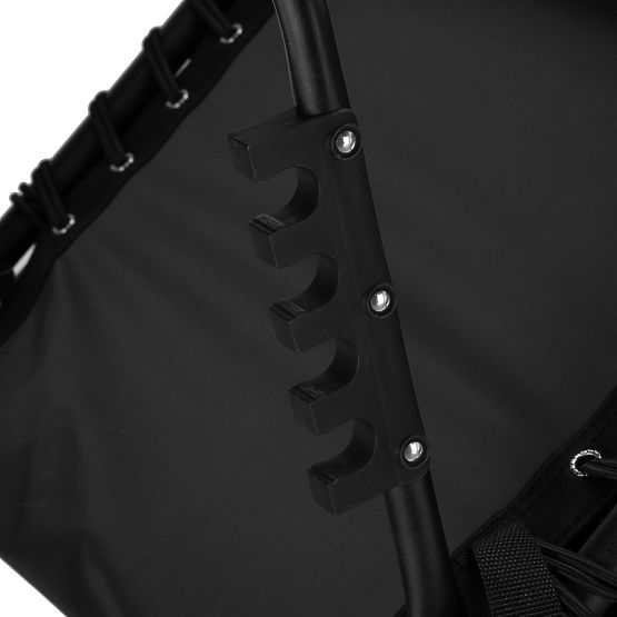 Skladacie záhradné lehátko nastaviteľné FENIKS čierne