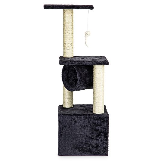 Škrabadlo pre mačku domček pelech strom sivý