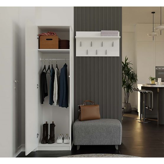 Skriňa Malwa SD-50 so Zrkadlom BIELA